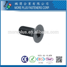 Feito em Taiwan Flat Head Torx M2.5X3 com fio de zinco preto formando parafuso de rosca